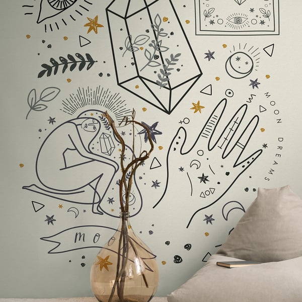 Galerie Wallpaper Product code: WH45192M_2 - Welcome Home Murals Wallpaper Collection - Beige, Cream, White Colours -  