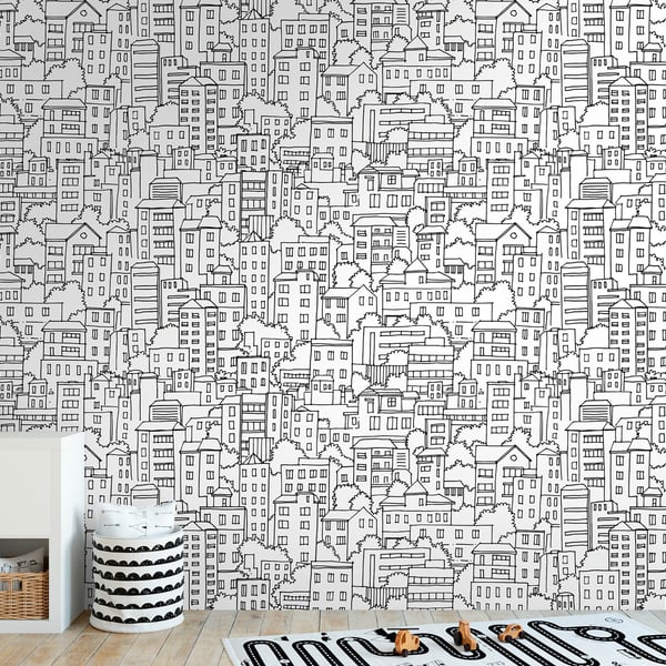 Galerie Wallpaper Product code: WH45227M_2 - Welcome Home Murals Wallpaper Collection - Black, White Colours -  