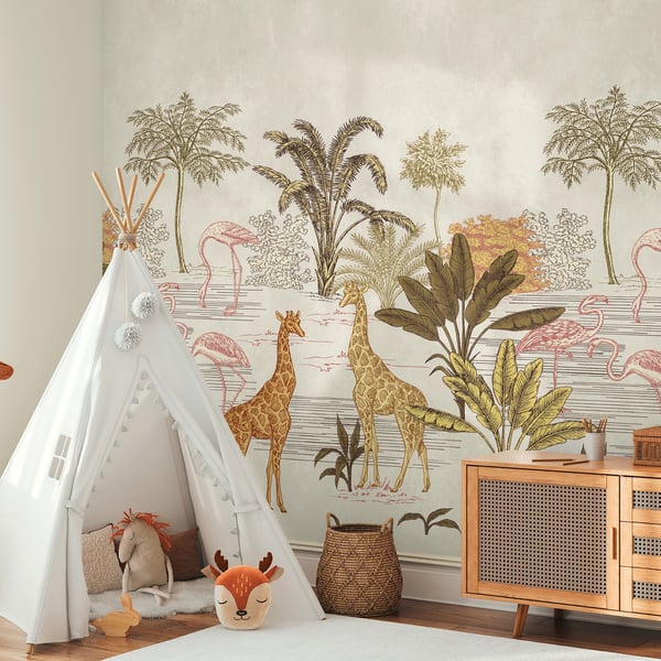 Galerie Wallpaper Product code: WH45241M_2 - Welcome Home Murals Wallpaper Collection - Beige, Yellow, Pink Colours -  