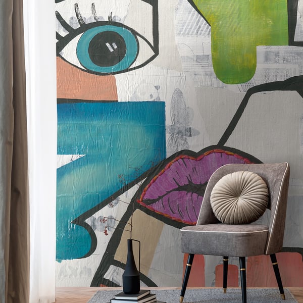 Galerie Wallpaper Product code: WH45254M_2 - Welcome Home Murals Wallpaper Collection - Multi-coloured, Black, White Colours -  