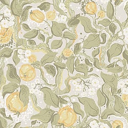 Galerie Wallcoverings Product Code 22025 - Fagring Wallpaper Collection - Green/grey Colours - Kart Design