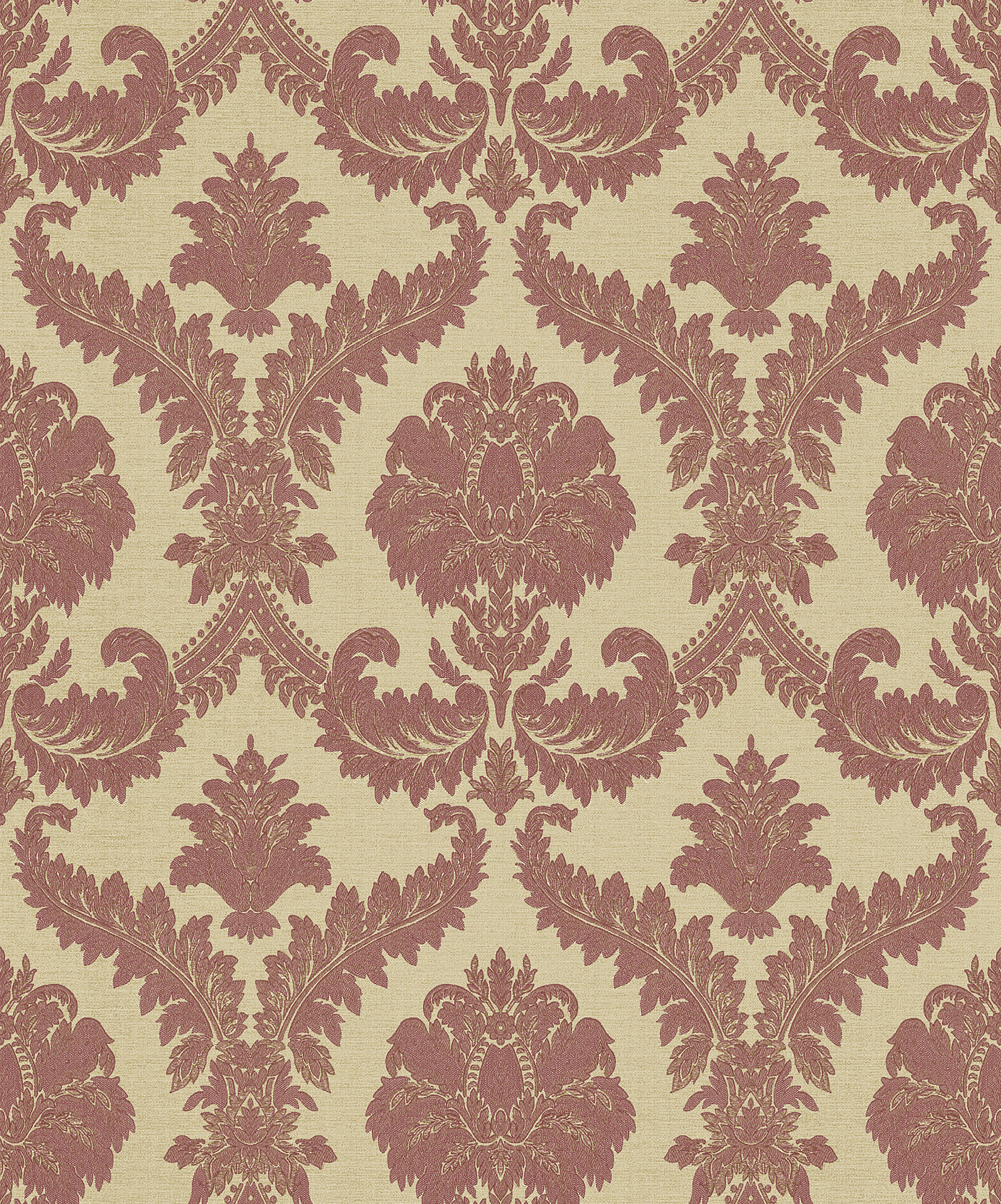 Galerie Wallcoverings Product Code: 23608 - Classic Italian Wallpaper Collection Galerie Wallcoverings Product Code 23608 - Classic Italian Wallpaper Collection - Red Gold Colours - A traditional damask on a woven effect background, giving a classical, formal edge to any interior scheme. Design