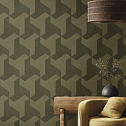 Galerie Wallcoverings Product Code 27509 - Synergy Wallpaper Collection - Bronze Brown Colours - Geometric Design