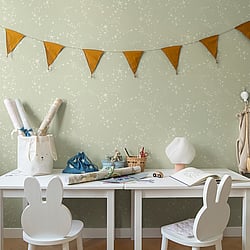 Galerie Wallcoverings Product Code 29021 - Resan Wallpaper Collection - Light green Colours - Stjärnhimlen Design
