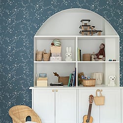 Galerie Wallcoverings Product Code 29024 - Resan Wallpaper Collection - Dark blue Colours - Stjärnhimlen Design