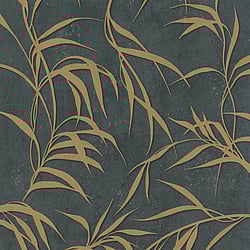 Galerie Wallcoverings Product Code: 34289 - Urban Textures Wallpaper Collection Galerie Wallcoverings Product Code 34289 - Urban Textures Wallpaper Collection - Black Gold Colours - Leaf Design