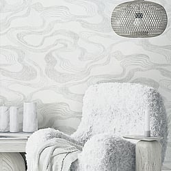 Galerie Wallcoverings Product Code: 34534 - Kumano Wallpaper Collection Galerie Wallcoverings Product Code 34534 - Kumano Wallpaper Collection - White Colours - Flow Design