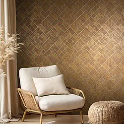 Galerie Wallcoverings Product Code 35513 - Odyssey Wallpaper Collection - Gold Colours - Graphic Design