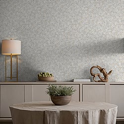 Galerie Wallcoverings Product Code 35843 - Fashion Icon Wallpaper Collection - Grey Blue Beige Colours - Floral Design