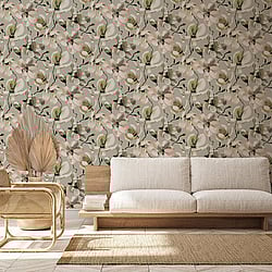 Galerie Wallcoverings Product Code: 47464 - Flora Wallpaper Collection Galerie Wallcoverings Product Code 47464 - Flora Wallpaper Collection - Beige, White, Orange Colours - Cherry Blossom Design