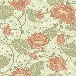 Galerie Wallcoverings Product Code 83119 - Hjarterum Wallpaper Collection - Light green Colours - Eva Design