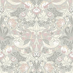 Galerie Wallcoverings Product Code ET11208 - Arts and Crafts Wallpaper Collection - Grey Taupe White Colours - Fragaria Garden Design