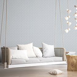 Galerie Wallcoverings Product Code G56695 - Small Prints Wallpaper Collection - Green Blue Brown White Colours - Stained Glass Stripe Design