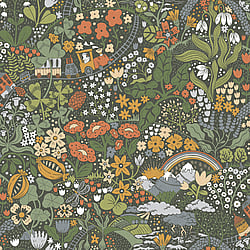 Galerie Wallcoverings Product Code RD29037 - Resan Wallpaper Collection - Landscape dark Colours - Tåget - Digital wall panel Design