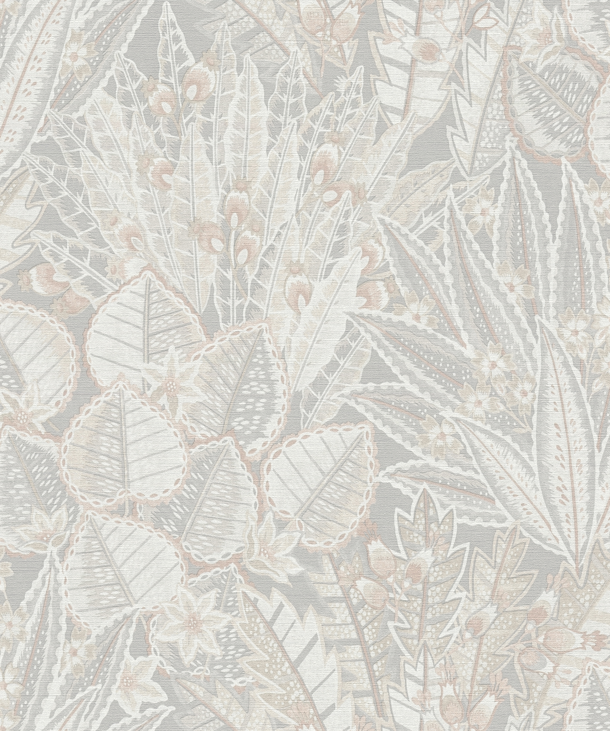 Galerie Wallcoverings Product Code WH30143 - Welcome Home Wallpaper Collection - Silver Grey Colours - Bohemian Floral Design