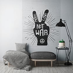 Galerie Wallcoverings Product Code WH45198M - Welcome Home Murals Wallpaper Collection - Black, White Colours -  