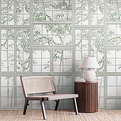 Galerie Wallcoverings Product Code WH45214M - Welcome Home Murals Wallpaper Collection - Cream, Grey, Green Colours -  