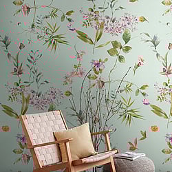 Galerie Wallcoverings Product Code WH45247M - Welcome Home Murals Wallpaper Collection - Blue, Multi-colour, Green Colours -  