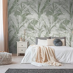Galerie Wallcoverings Product Code WH45251M - Welcome Home Murals Wallpaper Collection - Grey, Green, White Colours -  