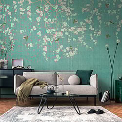 Galerie Wallcoverings Product Code WH45284M - Welcome Home Murals Wallpaper Collection - Blue, Cream, Green Colours -  