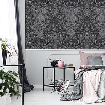 Galerie Wallcoverings Product Code 26706 - Tropical Wallpaper Collection - Blackberry Colours -  