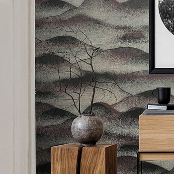 Galerie Wallcoverings Product Code 34022 - The New Design Book Wallpaper Collection - Black, Silver, Burgundy Colours -  