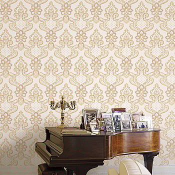 Galerie Wallcoverings Product Code 42504 - Opulence Wallpaper Collection - Pink Gold Colours -  