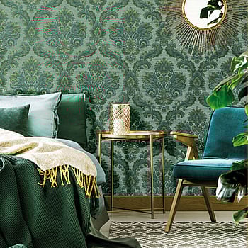 Galerie Wallcoverings Product Code 4615 - Italian Glamour Wallpaper Collection - Green Colours -  