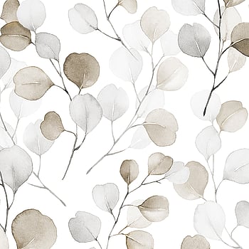 Galerie Wallcoverings Product Code 47423 - Flora Wallpaper Collection - Weiß, Brown Colours -  