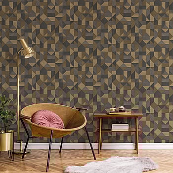 Galerie Wallcoverings Product Code BL22771 - Botanica Wallpaper Collection - Yellow Brown Grey Colours -  