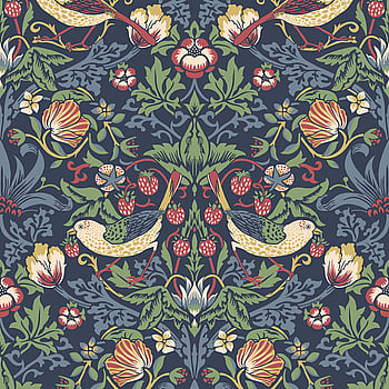 Galerie Wallcoverings Product Code ET11202 - Arts and Crafts Wallpaper Collection - Blue Green red Colours -  