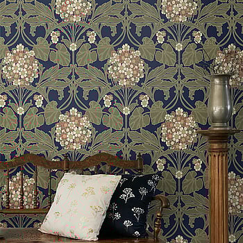 Galerie Wallcoverings Product Code ET12102 - Arts and Crafts Wallpaper Collection - Nave Olive White Red Colours -  