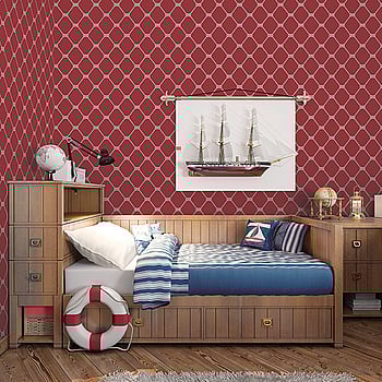 Galerie Wallcoverings Product Code G23347 - Deauville 2 Wallpaper Collection - Red White Colours -  