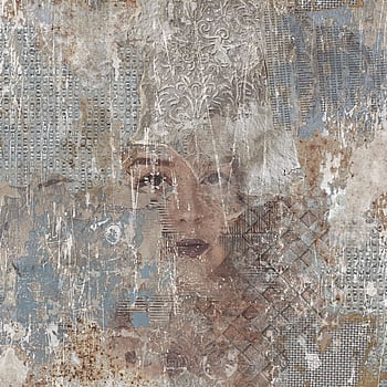 Galerie Wallcoverings Product Code G45381 - Grunge Wallpaper Collection - Blue Brown Grey Colours -  