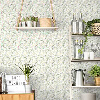 Galerie Wallcoverings Product Code G45456 - Just Kitchens Wallpaper Collection - Lilac Yellow Green Colours -  