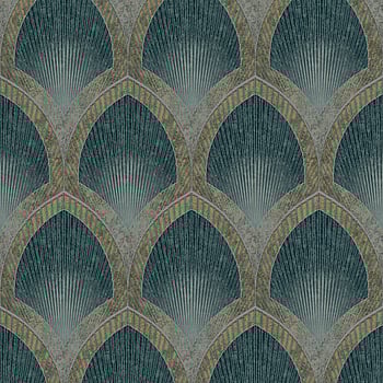 Galerie Wallcoverings Product Code G68085 - Special FX 2 Wallpaper Collection - Silver, Turquoise, Gold Colours -  