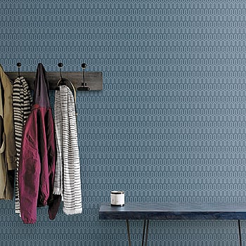 Galerie Wallcoverings Product Code GX37618 - Geometrix Wallpaper Collection - Denim Blues Colours -  