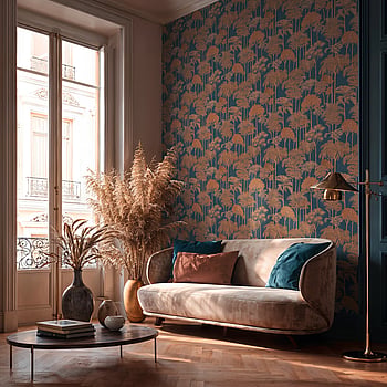 Galerie Wallcoverings Product Code HV41084 - Havana 2 Wallpaper Collection - Blue, Metallic Colours -  