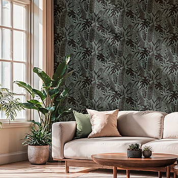 Galerie Wallcoverings Product Code HV41093 - Havana 2 Wallpaper Collection - Green, Black Colours -  
