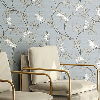Galerie Wallcoverings Product Code IS33306 - Italian Silks And Damasks Wallpaper Collection - Sky blue Colours -  