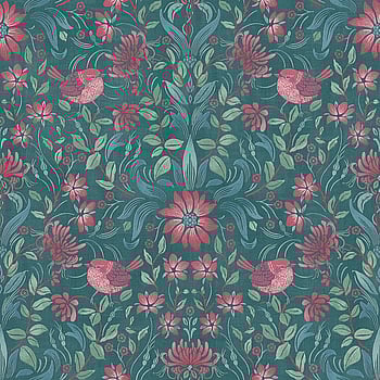 Galerie Wallcoverings Product Code MC61011 - Maison Charme Wallpaper Collection - Blue, Green, Pink Colours -  