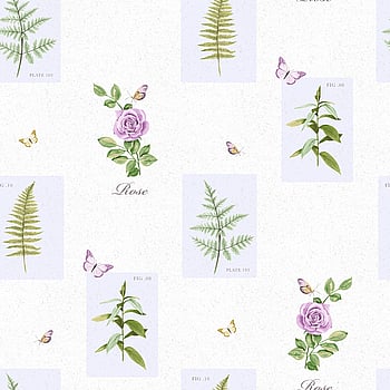 Galerie Wallcoverings Product Code S45207 - Country Cottage Wallpaper Collection - Lilac Green Colours -  