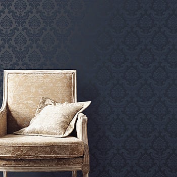 Galerie Wallcoverings Product Code SK34734 - Simply Silks 4 Wallpaper Collection - Navy Colours -  