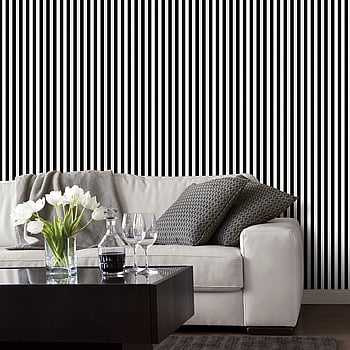 Galerie Wallcoverings Product Code SY33907 - Simply Stripes 3 Wallpaper Collection - Black Pearl Colours -  